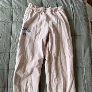 Brandy Melville Rosa New York Sweatpants